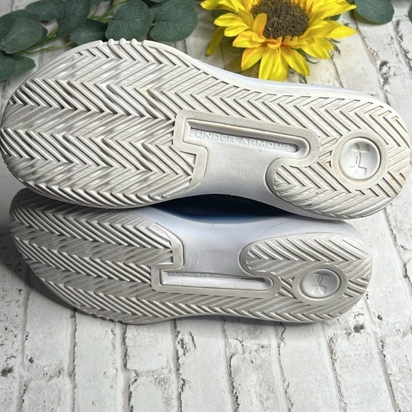 Under Armour Volleyball Shoes Supportive Hi Women’s 10 Navy Highlight - Picture 3 of 5